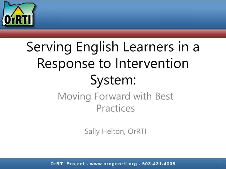serving english learners in a response to intervention system