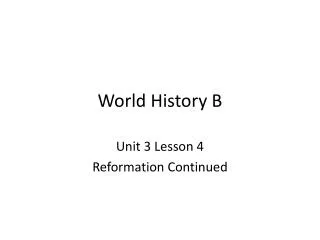 World History B