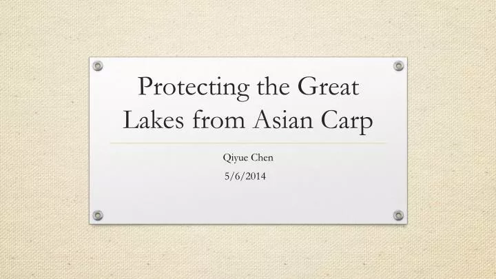 protecting the great lakes from asian carp
