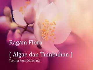 ragam flora algae dan tumbuhan