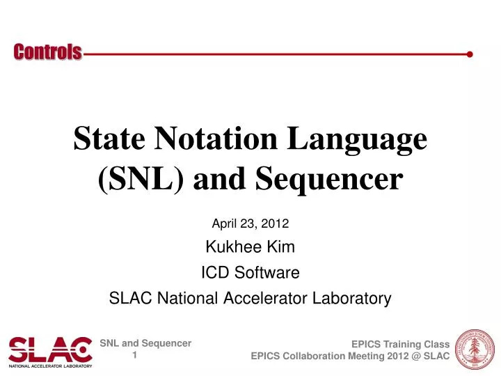 state notation language snl and sequencer