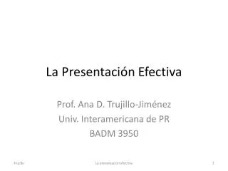 la presentaci n efectiva