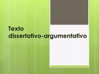 texto dissertativo argumentativo