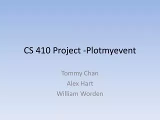 CS 410 Project -Plotmyevent