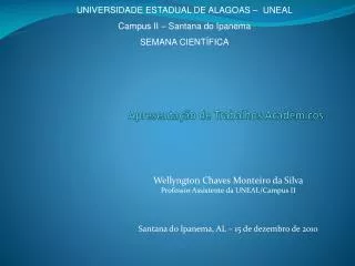 apresenta o de trabalhos acad micos