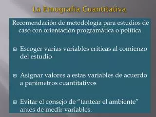 la etnograf a cuantitativa