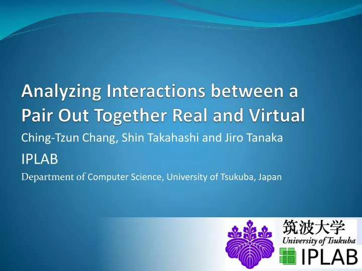 analyzing interactions between a pair out together real and virtual