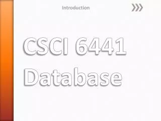 CSCI 6441 Database