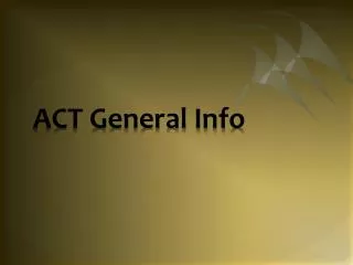 act general info