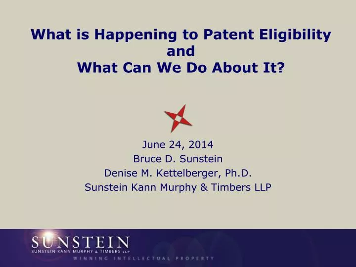 what is happening to patent eligibility and what can we do about it
