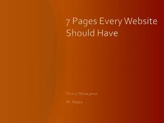 7 Pages Every Website Should Have