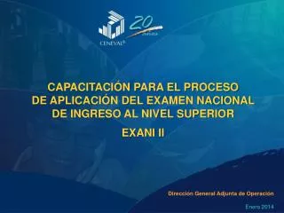Dirección General Adjunta de Operación Enero 2014