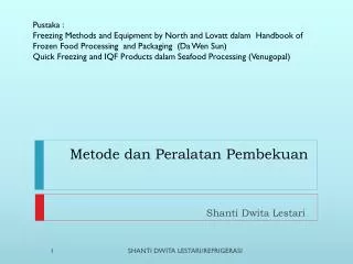 metode dan peralatan pembekuan