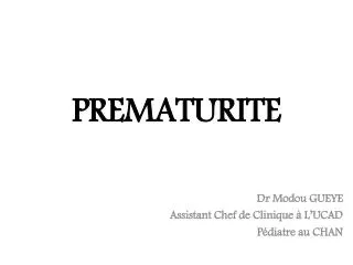prematurite