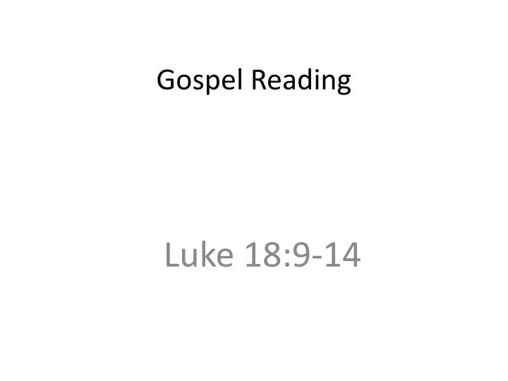 gospel reading