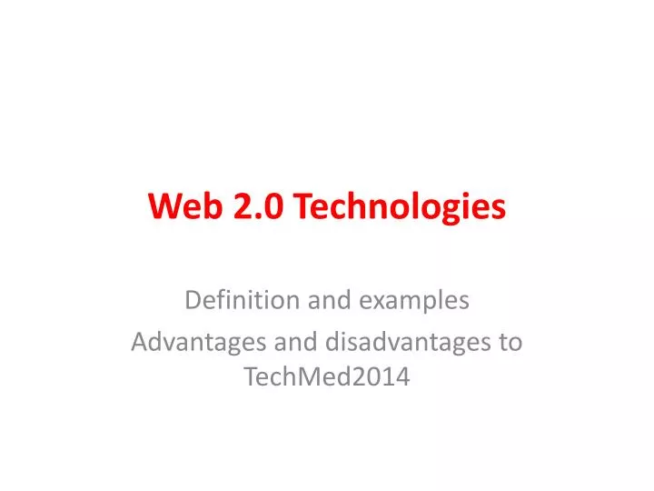 web 2 0 technologies