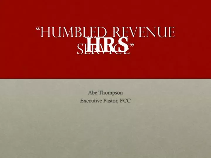 humbled revenue service