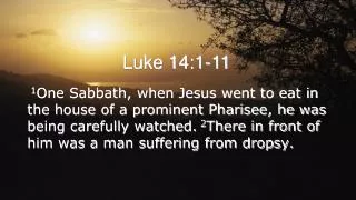 Luke 14:1-11