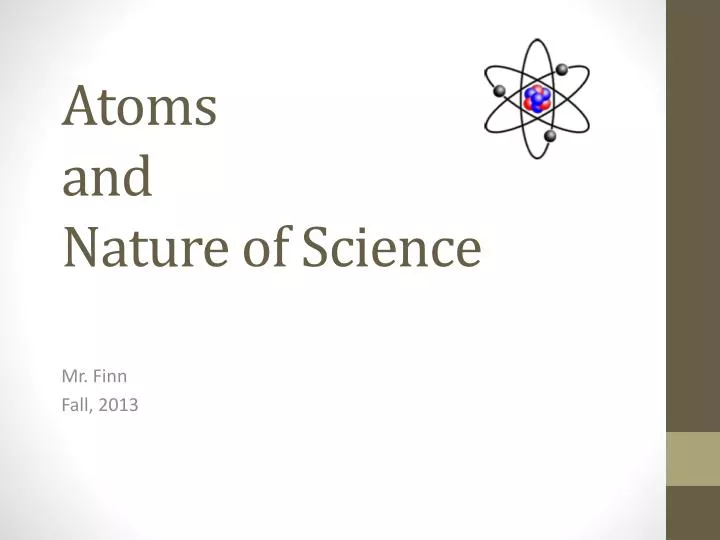 atoms and nature of science