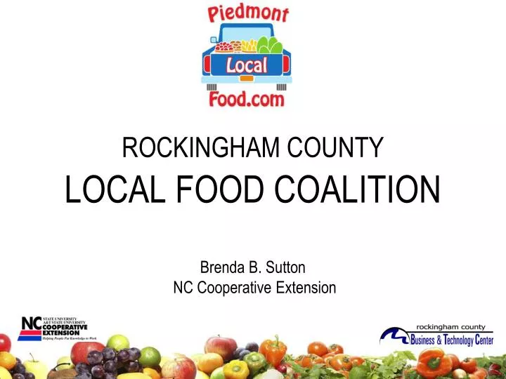 rockingham county local food coalition brenda b sutton nc cooperative extension