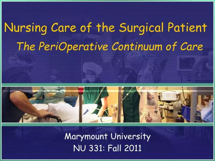 nursing care of the surgical patient