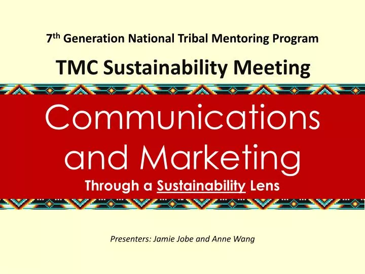 7 th generation national tribal mentoring program