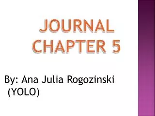 JOURNAL CHAPTER 5