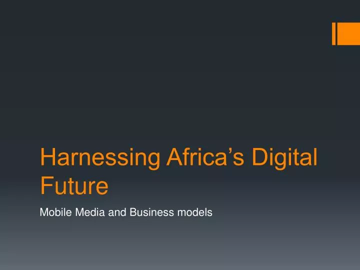 harnessing africa s digital future