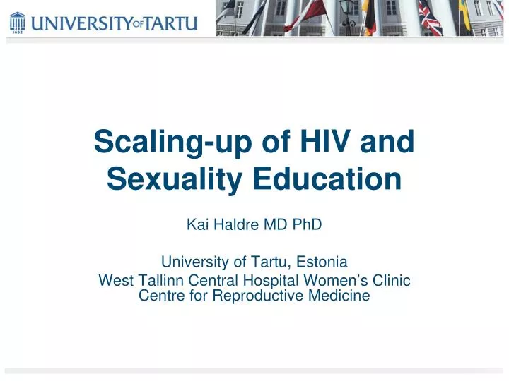 scaling up of hiv and sexuality education