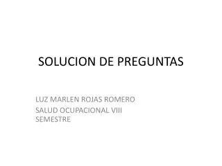 solucion de preguntas