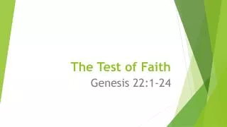 The Test of Faith