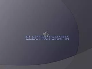 e lectroterapia