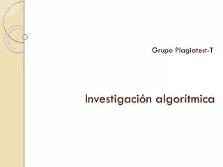 investigaci n algor tmica