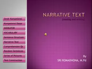 Narrative text (reading and writing)