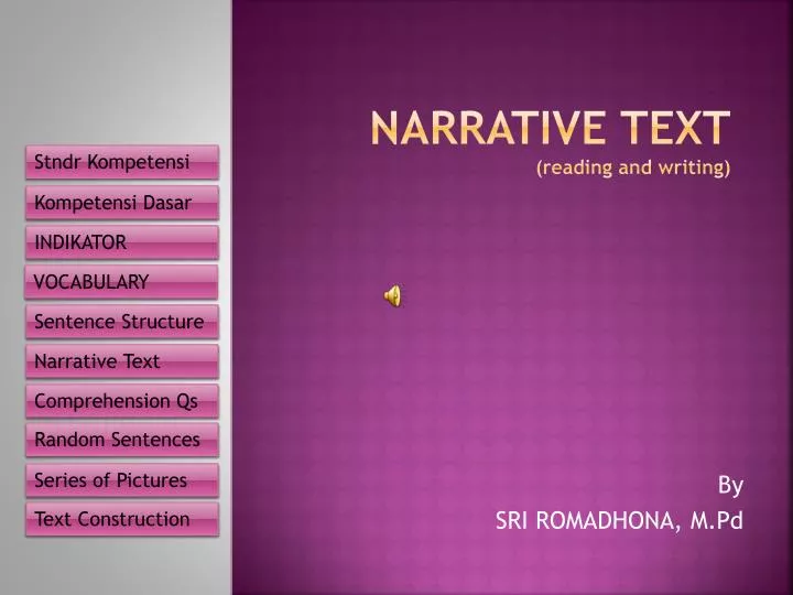 narrative text reading and writing