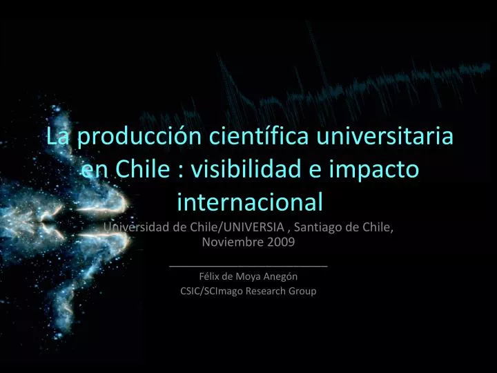 la producci n cient fica universitaria en chile visibilidad e impacto internacional