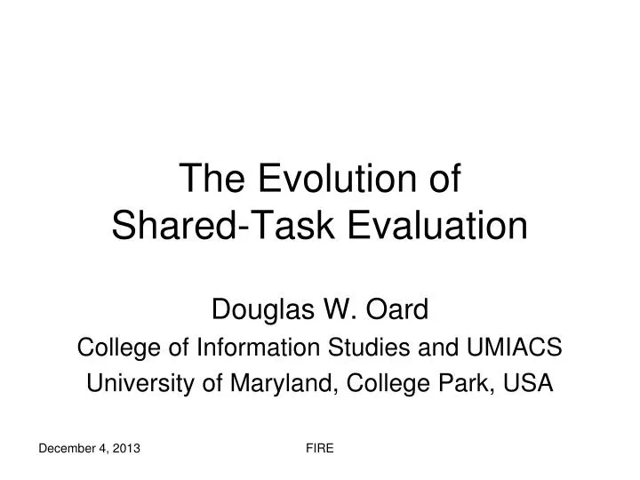 the evolution of shared task evaluation