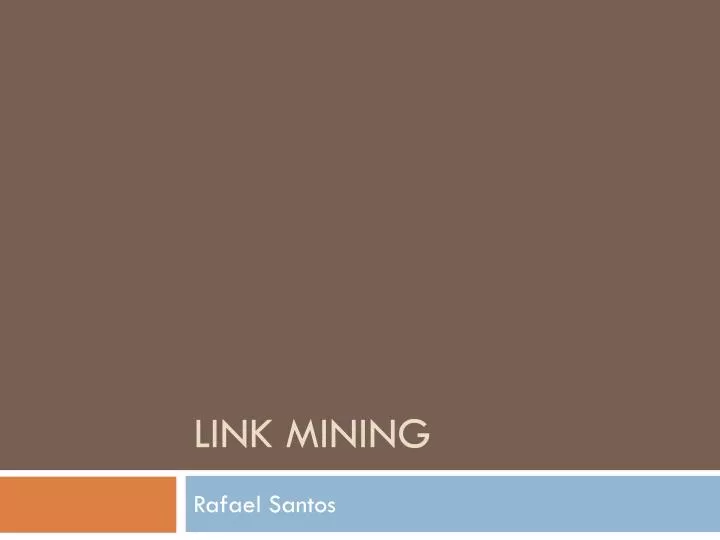 link mining