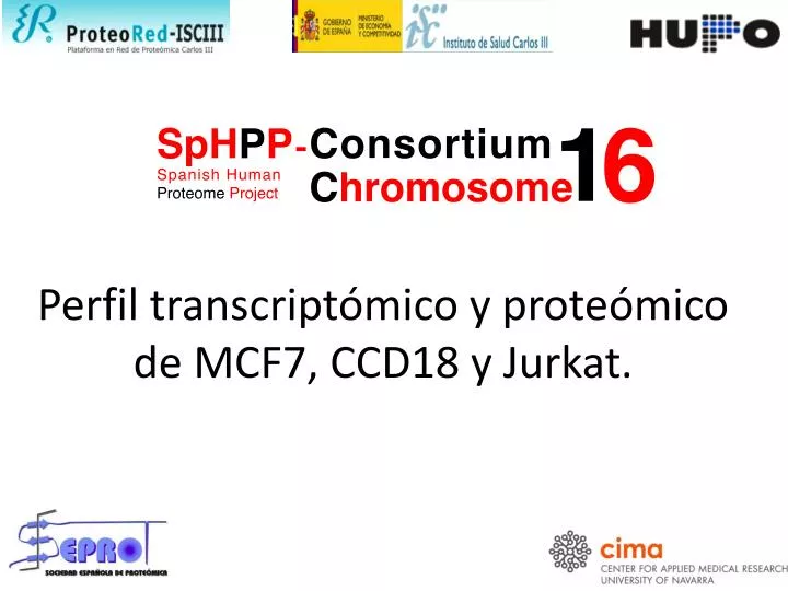 perfil transcript mico y prote mico de mcf7 ccd18 y jurkat