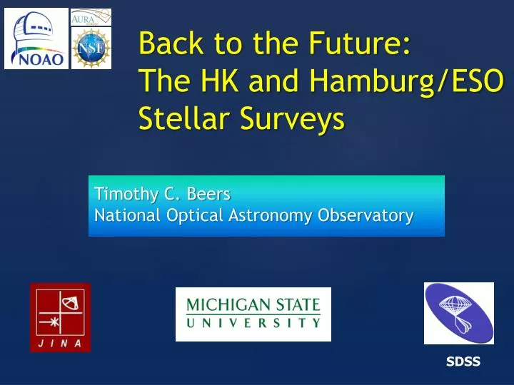 back to the future the hk and hamburg eso stellar surveys