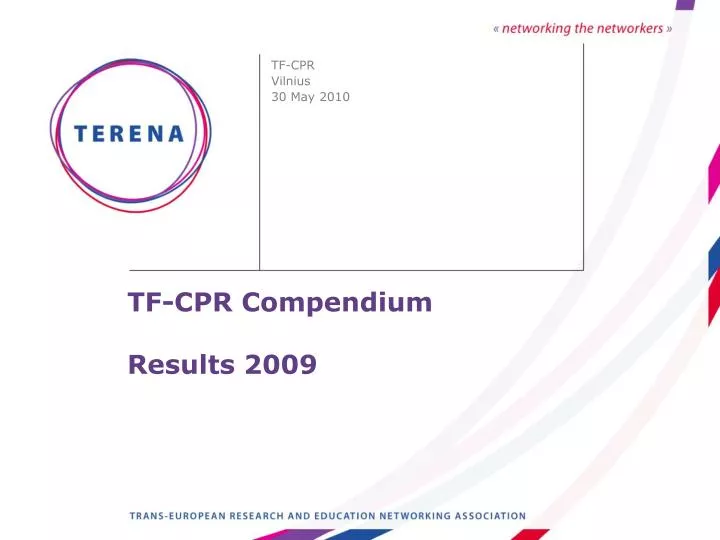 tf cpr compendium results 2009