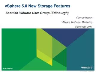 vSphere 5.0 New Storage Features