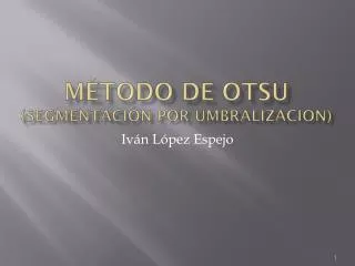m todo de otsu segmentaci n por umbralizaci n