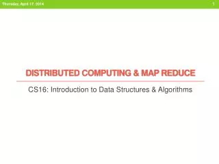 distributed computing &amp; map reduce