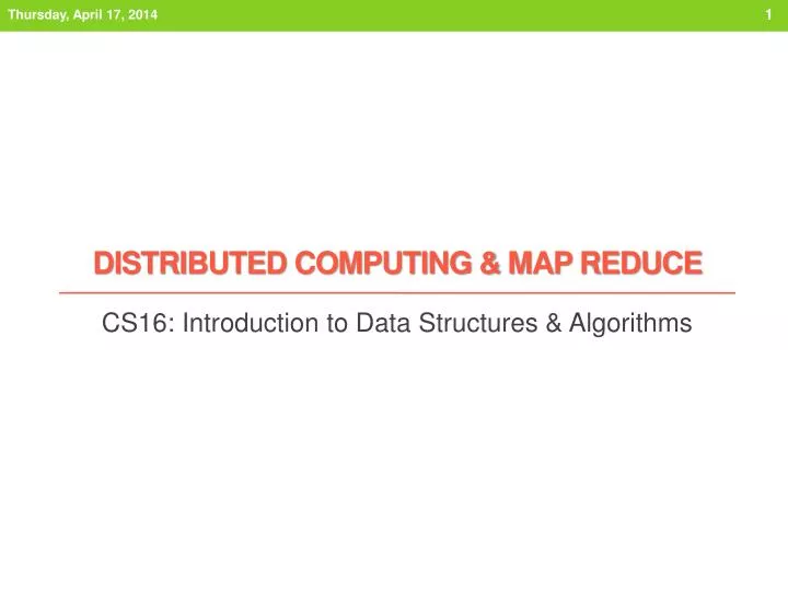 distributed computing map reduce