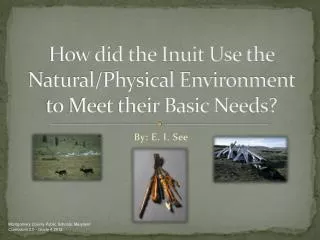 How did the Inuit Use the Natural/Physical Environment to Meet their Basic Needs?