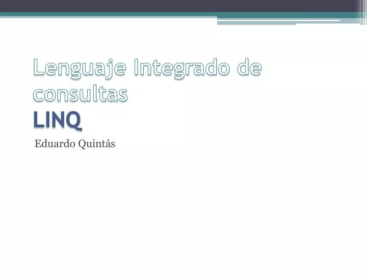 lenguaje integrado de consultas linq