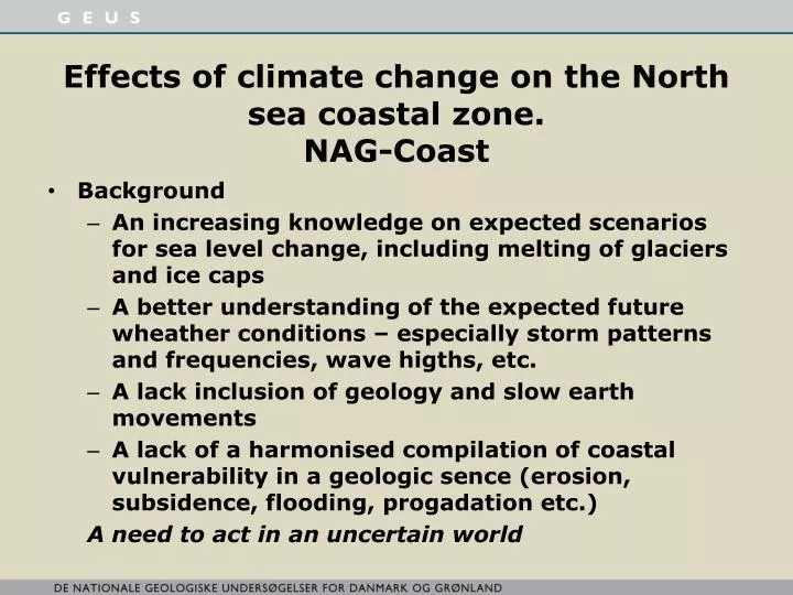 effects of climate change on the north sea coastal zone nag coast
