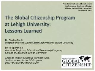 The Global Citizenship Program at Lehigh University: Lessons Learned