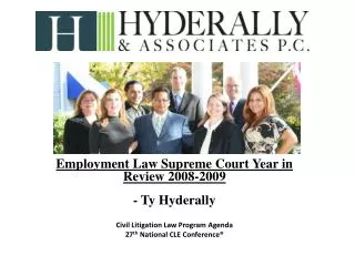 Employment Law Supreme Court Year in Review 2008-2009 - Ty Hyderally
